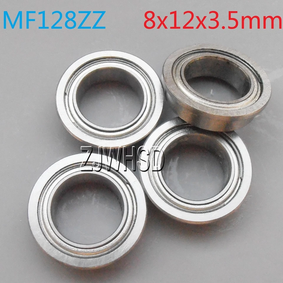 4pcs MF128zz Sealed Flange Bearing ID: 8 OD: 12 W: 3.5 mm for TAMIYA TRAXXAS DIY - Image 1 of 1