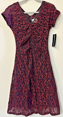 Vestido recto vintage Connected Apparel de encaje transparente talla 10 Petite Whimsigoth Vamp Foto 1 de 4