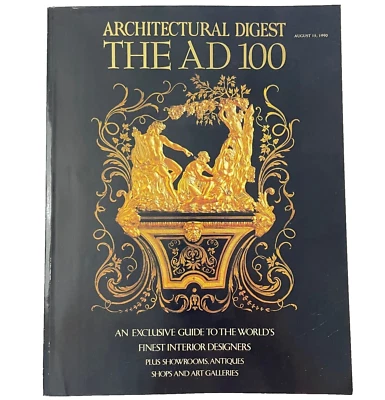 ARCHITECTURAL DIGEST THE AD 100 special 100th issue August 1990 - Image 1 of 4