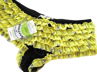 A334 Honeydew Intimates NUEVO Pantalones Cortos Para Mujer Capa Nivel Volantes Malla Transparente Rumba Boyshorts Foto 1 de 4
