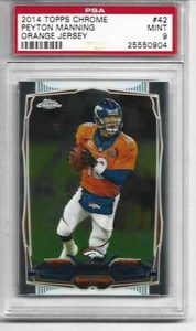 2014 Topps Chrome Peyton Manning Orange Jersey # 42 Mint PSA 9 - Picture 1 of 2