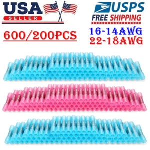 600/200Pcs Waterproof Heat Shrink Butt Wire Splice Connectors Crimp Terminal Kit - Picture 1 of 15