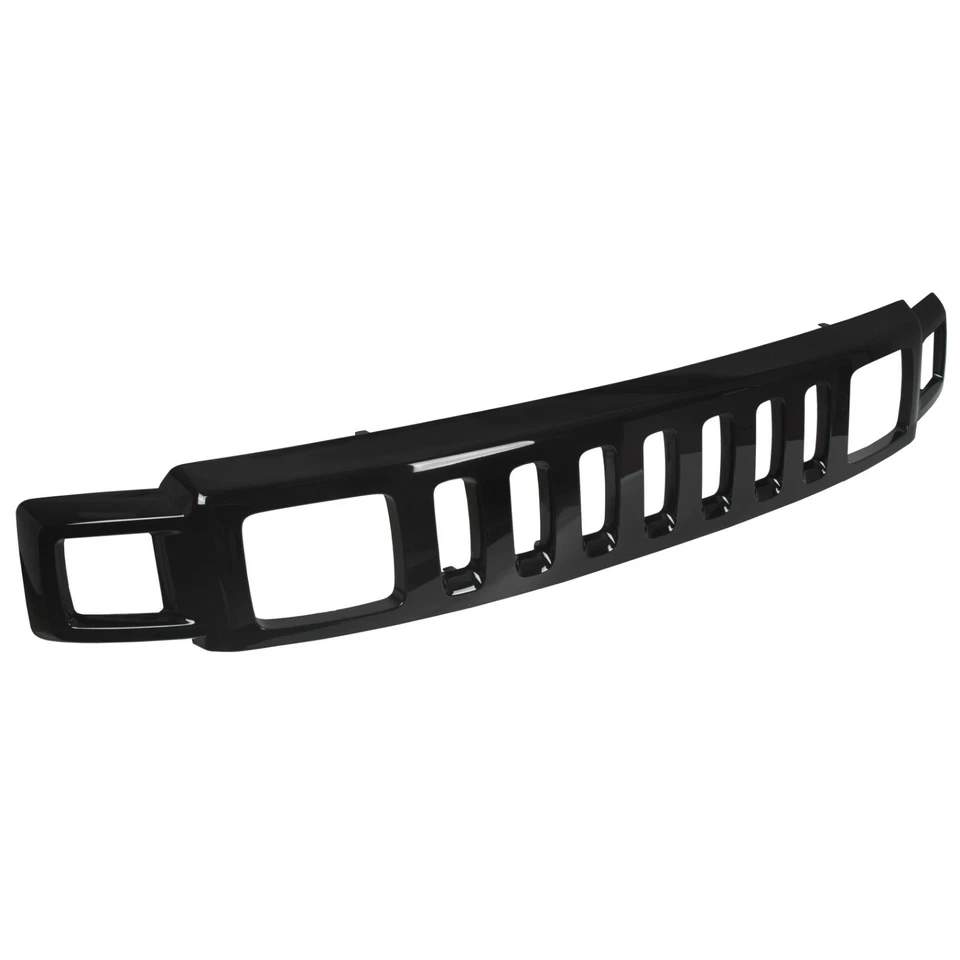 For Hummer H3 H3T 2006-10 Glossy Black Front Upper Grille Assembly Factory Style - Image 1 of 4