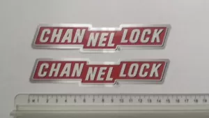 CHAN NEL LOCK - 2 Sticker / Decal - tool, box, desk, door, work, truck - Picture 1 of 1