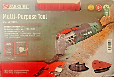 Parkside 310W Multi-Purpose Tool  Accessories Sawing Cutting Scraping & Sanding - Image 1 of 4