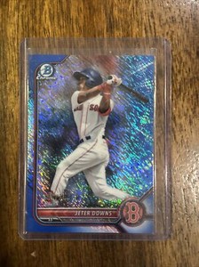 2022 Bowman Chrome Prospects Blue Shimmer Jeter Downs /150 Boston Red Sox