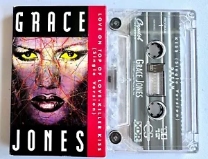 **RARE**GRACE JONES Love On Top Of Love CASSETTE SINGLE 1989 VG Play-Tested - Picture 1 of 3