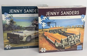 NEW 2 x Blue Opal Jenny Sanders 1000 Piece Jigsaw Puzzle Ute Muster Aussie As - Picture 1 of 6