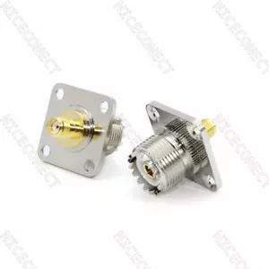 2x adaptador SMA hembra a UHF SO239 conector panel montaje walkie talkie antena de radio - Imagen 1 de 6