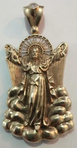 Vintage 10K Gold Religious Jesus Pendant "DAMAGE ON THE BACK" - Picture 1 of 10