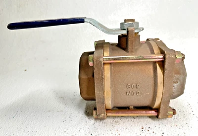 NIBCO T-595-Y Bronze Ball Valve 2-1/2" NPT 600-PSI CWP / 150-PSI SWP, Full Port - Image 1 of 4