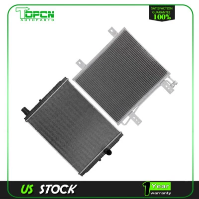 Fits 03 International Harvester 9900i SFA Radiator & Condenser Cooling Assembly Foto 1 de 4