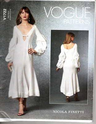 Vogue V1722 Misses 6 to 14 Special Occasion Dress Uncut Sewing Pattern - Image 1 of 2