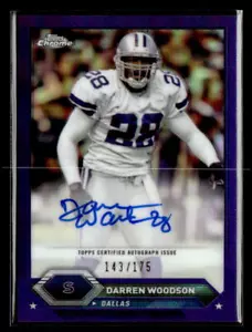 (3927) 2023 Topps Composite Darren Woodson Chrome Autograph Purple Ref #/175 - Picture 1 of 2