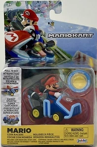 Super Mario Stunt Kart Coin Racers Series 1 MarioKart Figure *DAMAGED PACKAGE* - Picture 1 of 2