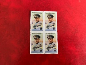 US USA 1999 MNH WW1 WWI BILLY MITCHELL x 4 SELF ADHESIVE FATHER OF AIR FORCE - Picture 1 of 1