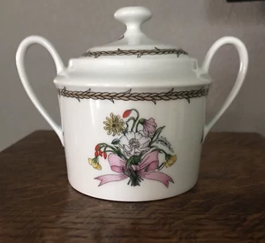 NEW Rare Vintage GUCCI Limoges Sugar Bowl 'Cestri e Nastri' Basket and Ribbon - Picture 1 of 10