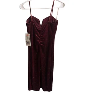 Honey and Rosie elegant Dress Velvet Sparkle Sweetheart Cocktail Party Large NWT - Picture 1 of 7