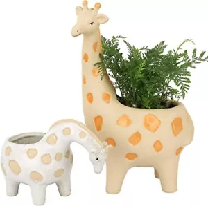 Inch Tall Cute Animal Rough Pottery Indoor Flower Plant Pots, Home Decor Gift - Picture 1 of 5