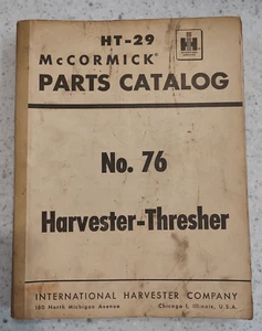 COSECHADORA INTERNACIONAL / McCORMICK - COSECHADORA TRILLADORA MANUAL CATÁLOGO PIEZAS #2 - Imagen 1 de 7