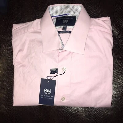 Report Collection Mens Pink Button Up Dress Shirt Size 16 1/2 - Image 1 of 3