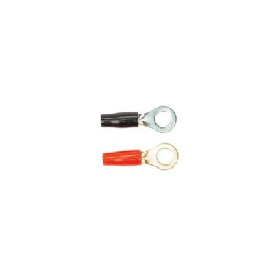Stinger SPT5108R Car Chrome 8 Gauge Input - 5/16" Ring Terminal Bulk 25 Red New - Image 1 of 2