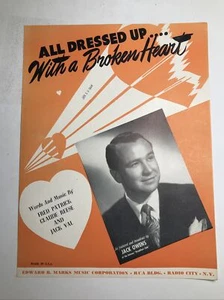 Alot Dressed Up With A Broken Heart Vintage Sheet Music Fred Patrick Jack Val - Picture 1 of 4