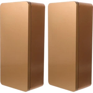 2PC Weißblech-Box Metall-Aufbewahrungsdosen, Teebehälter, rechteckig, mit Deckel - Bild 1 von 12