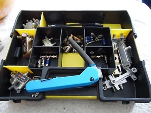 Lot of Cable Coax TV SPLITTERS - 2 3 4 Way parts, Linear Ideal compression tool - Picture 1 of 13