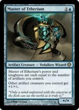 WOTC MtG Shards of Alara Master of Etherium (R) (Foil) EX