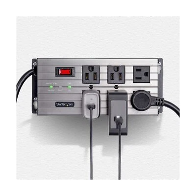 StarTech.com 6-Outlet Industrial Power Strip 125V/15A, EMI/RFI Isolation, Mou... - Image 1 of 4