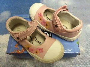 Gancho y bucle floral de cuero rosa NOEL Mary Janes talla 27 / niño pequeño de EE. UU. talla 10,5 - Imagen 1 de 6