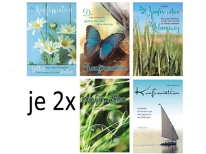 10 Konfirmationskarten Konfirmation jedes Motiv 2x mit Umschlag (Variante 4) - Bild 1 von 1