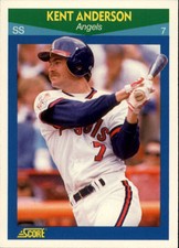 1990 Score Rising Stars California Angels Baseball Card #86 Kent Anderson