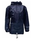 Unisex  NAVY Light Weight Shower Proof  Jacket KAGOOL-SIZES-Small to 6 XL