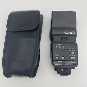 Canon Speedlite 420EX TTL Shoe Mount Flash for Canon EOS Rebel with Case - Picture 1 of 8
