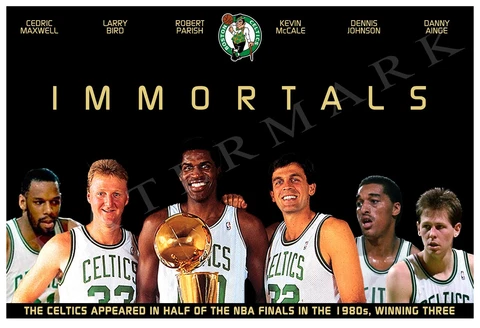 THE IMMORTAL BOSTON CELTICS OF THE 1980s 19”x13” COMMEMORATIVE POSTER Cover