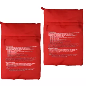 2 Pack de bolsas de cocina de microondas de papa nuevas 4 minutos rápido reutilizable rápido lavable - Imagen 1 de 5