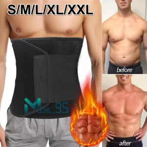 Men's Waist Trainer Corset Sauna Sport Yoga Slimmer Belt Weight Loss Body Shaper - Picture 1 of 32