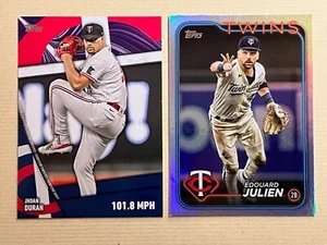 2024 Topps Serie 2 signifikante Statistiken Jhoan Duran Regenbogen Edouard Julien - Bild 1 von 2