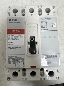 🤪 INTERRUPTOR DE CIRCUITO EATON 175 AMP 3 POLOS 600 VAC 250 VDC FD3175BP10 - Imagen 1 de 8
