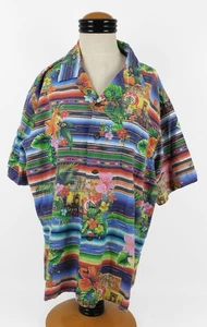 Polo Ralph Lauren Grand Tour Shirt Mens XXL Linen Blend  Button Floral Hawaiian - Picture 1 of 6
