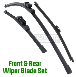 Front & Rear Windscreen Wiper Blades Set For Ford Fiesta Mk8 2017-2025 Exact Fit - Picture 1 of 5