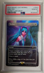 MTG Magic the Gathering - Hatsune Miku Secret Lair Drop R 1587 Shelter - PSA 10 - Picture 1 of 4