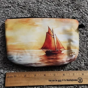 Sail Boat Makeup Bag  8-1/2"  - Picture 1 of 4
