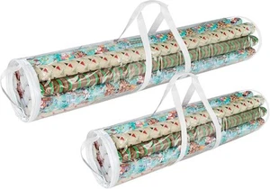 Christmas Birthday Holiday age Set of 2 | Holds 40" & 31" Wrapping Paper - Picture 1 of 5