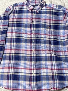 Polo Ralph Lauren Hemd mit Knopfleiste Herren Gr. 2XB blau kariert langarm Baumwolle - Bild 1 von 9