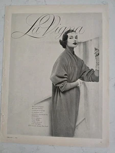 1955 Womens La Vigna Cardigan curve Einiger Cashmere Coat Vintage ad - Picture 1 of 1