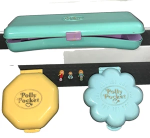 Lotto compatto figure bambola Polly Pocket vintage TLC POOR negozio di fiori parrucchiere set - Foto 1 di 20