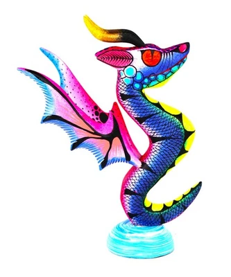 Oaxacan Wood Carving David Blas Sea Dragon Oaxaca Mexican Folk Art Alebrije - Image 1 of 4